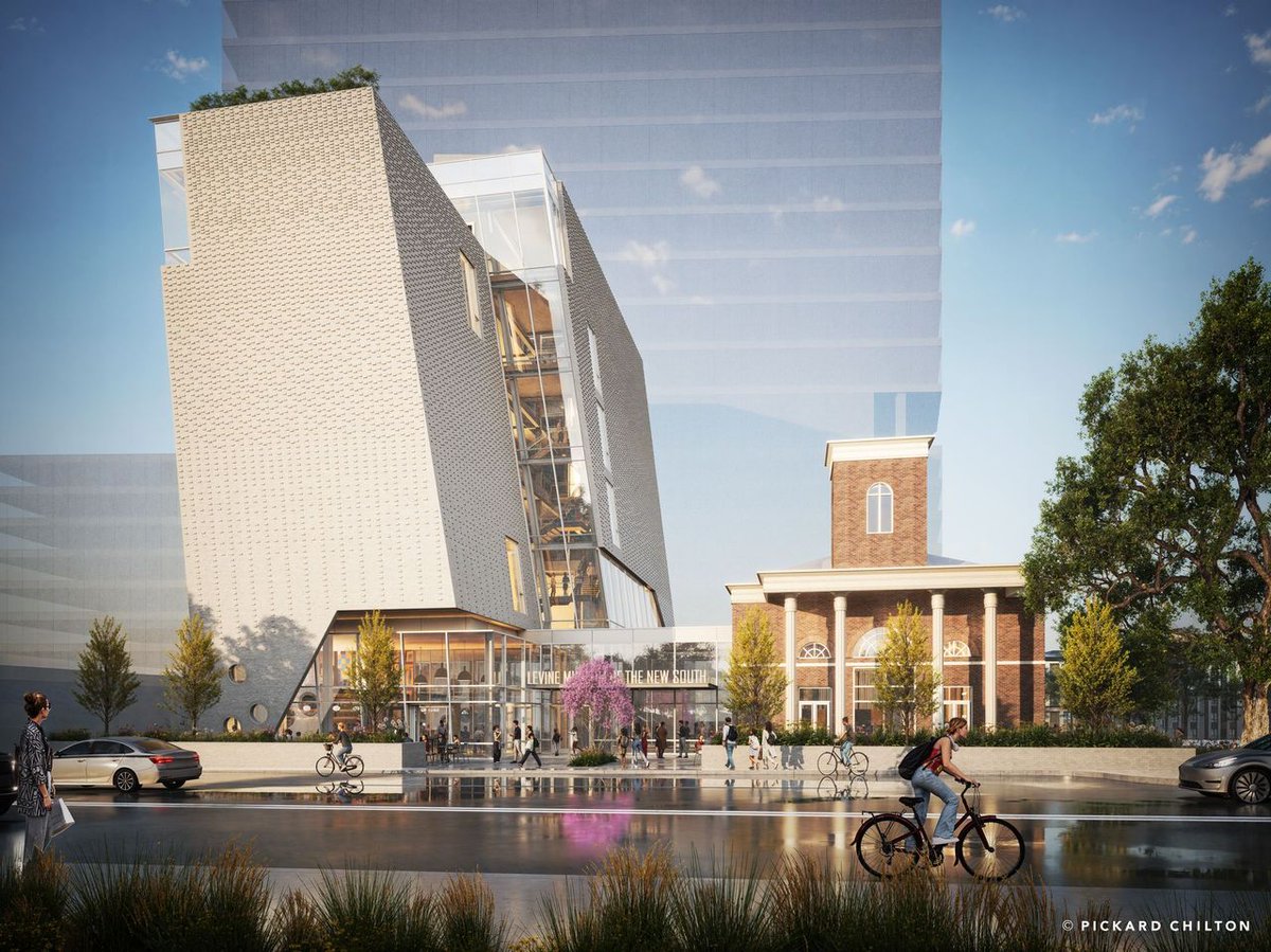 JoeBrunoWSOC9's tweet image. The Levine Museum of the New South is heading to South End. The museum announced today it is planning to acquire 1800 South Blvd at the corner of East and South. The new campus will be 10,000 square feet. The museum was in Uptown from 2001-2022.

Renderings- Pickard Chilton