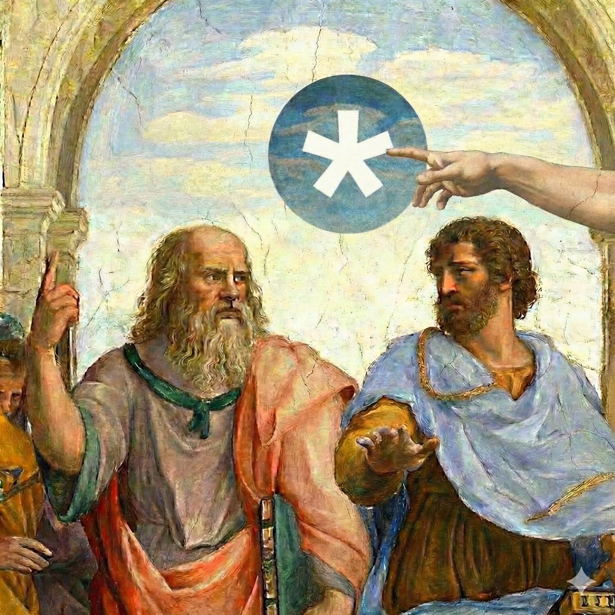 kutluco's tweet photo. Platon parmağıyla gökyüzünü işaret eder; gerçeğin idealarda, soyut vizyonda ve “olması gerekende” olduğunu savunur. Aristo ise avcunu yere açar; gerçeğin yeryüzünde, pratikte ve somut deneyimde olduğunu söyler.

Vizyon mu, operasyon mu? Hayaller mi, bütçe mi? Teori mi, pratik mi? https://t.co/xxkyvBR9GH