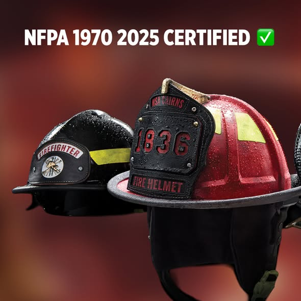 ABCFireSafetyMB's tweet photo. All MSA Cairns® fire helmets feature removable soft goods and are now certified to the new NFPA 1970 2025 Edition standard.  Learn more: https://t.co/B3AcOKBXLN https://t.co/Rf0zt10TiF