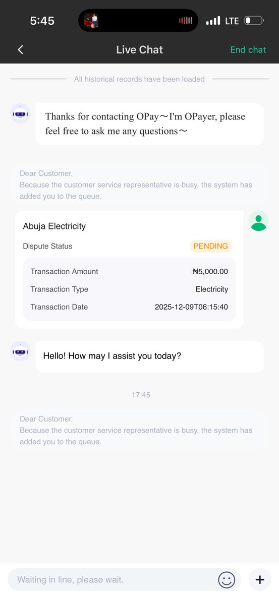 knlstephen's tweet photo. @OPay_NG @OPay_NG  a month plus now and still no refund or token https://t.co/HIEEWPtMsw