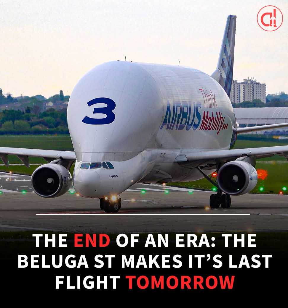 🐋 Farewell To A Flying Icon: The LAST Beluga ST Retires Tomorrow

Tomorrow marks the end of an era for Airbus and the Airbus team in North Wales. 

The Airbus A300-600ST "Beluga" #5 (F-GSTF) is scheduled to make its final operational flight, resulting in a retirement at Hawarden