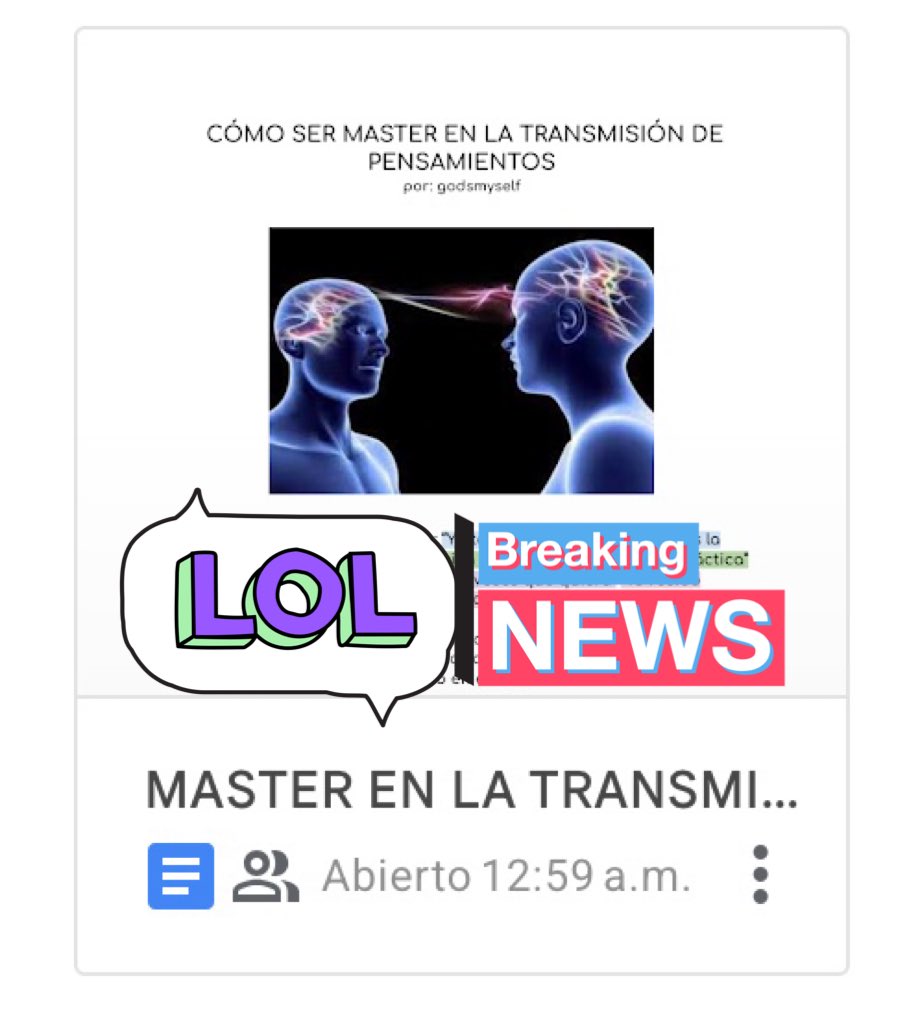 godsmyself's tweet image. SORTEO😎 5 guías GRATIS sobre cómo usar la transmisión de pensamientos y ser el mejor haciéndolo.
los pasos para participar:
-seguirme, dar like y rt:)
-comentar captura de mi perfil
-si sos de los que anda comentando y mandando dm diciendo “no me funciona” dejá ni lo intentés:)
