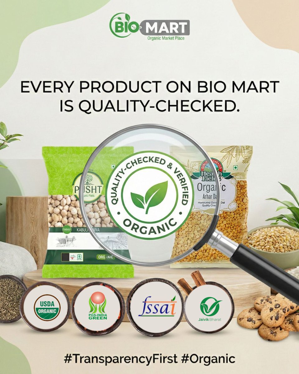 biomartorganic's tweet photo. FACT: The average person spends less than 5 mins reading labels. We do the work for you. Every product on Bio Mart is quality-checked. #TransparencyFirst #Organic https://t.co/AvuAvmmB6T