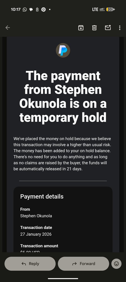 great_devxy's tweet photo. @ajibola__aa Lol, mine is on temporary hold for the next 21 days. Tried $5 as a test. https://t.co/N1uITTorkc