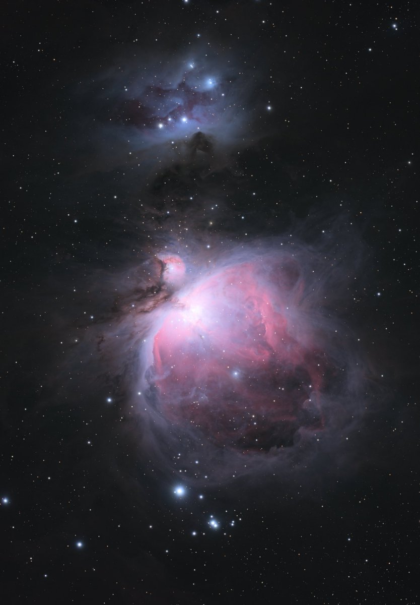 M42オリオン大星雲再処理。試しにgain0を試したが、M42とはいえF7.7ではちと辛い