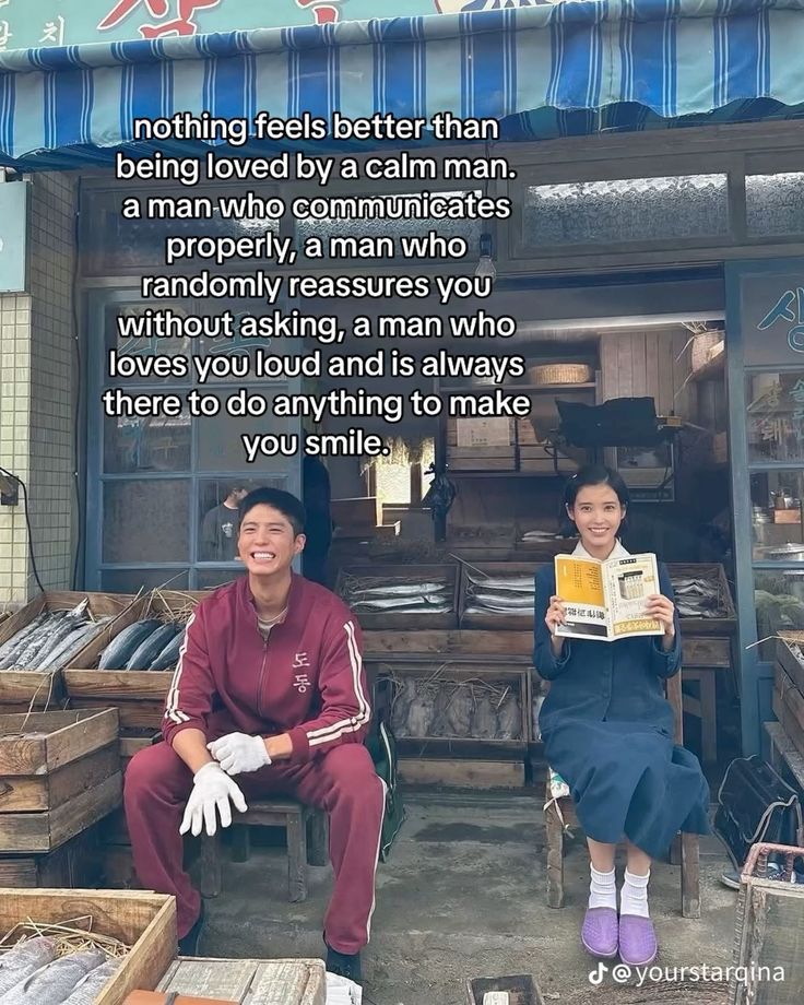 “nothing feels better than being loved by a calm man”