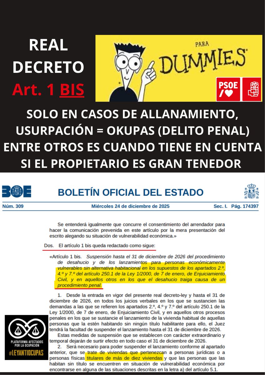 Plataforma Afectados Ocupación tweet media