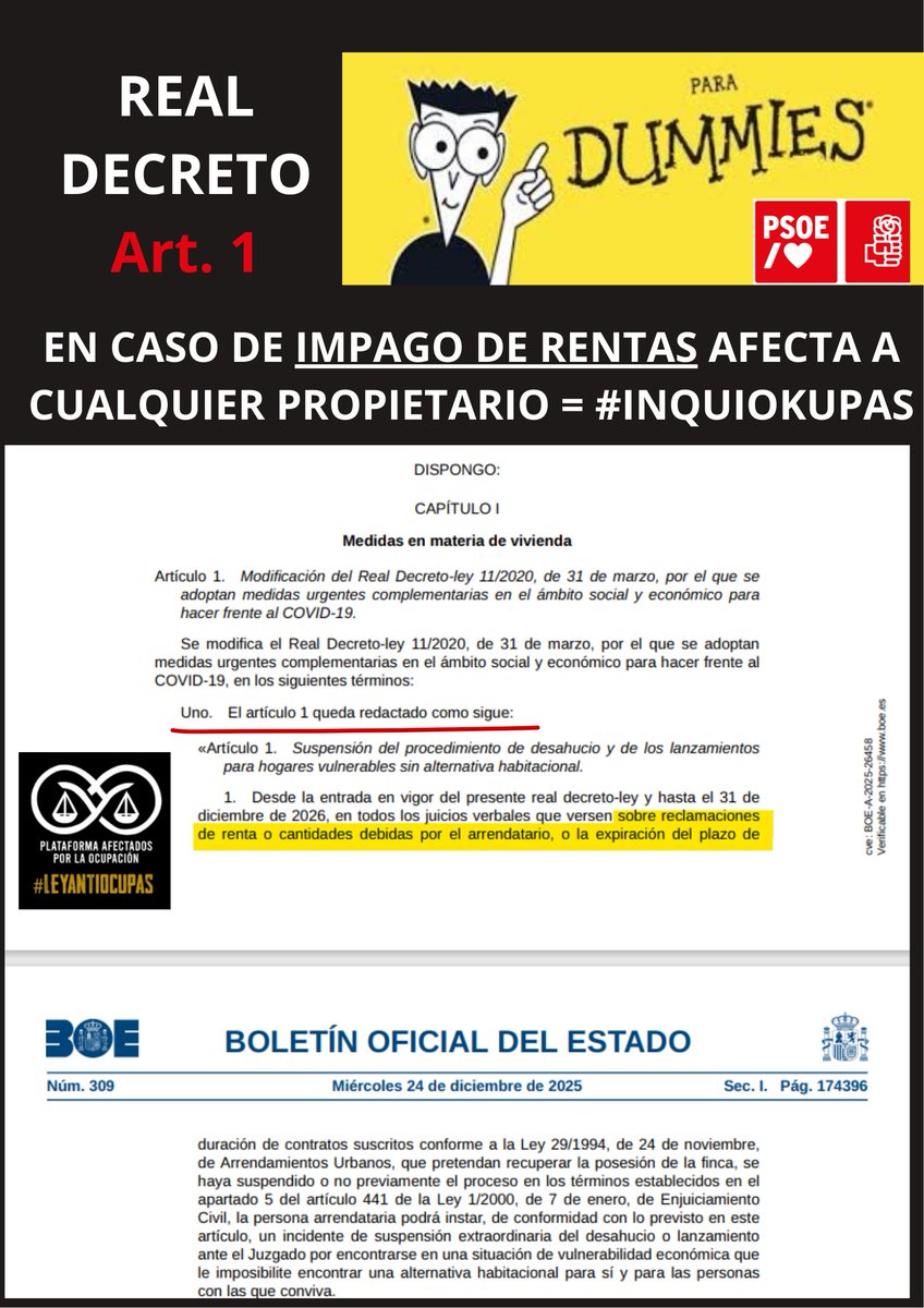 Plataforma Afectados Ocupación tweet media