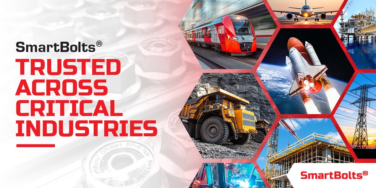 SmartBolts® are trusted across critical industries where safety, uptime and reliability cannot be compromised. 

Each SmartBolt features a patented Visual Indication System™ that shows real-time tension at a glance. 

Learn more about SmartBolts here: smartbolts.com/industries