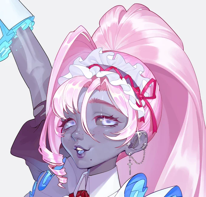 commission ,画的是叫lili的僵尸女仆妹妹。画得很爽,稿主给了很大自由度,社畜后还能有这样的工作体验真是很幸福 thank you so much