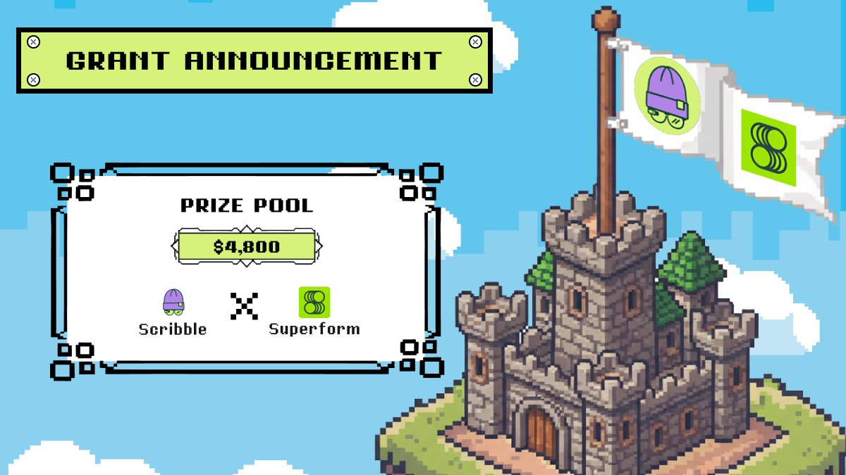 scribble_dao's tweet image. 🚨NEW GRANT LIVE 🚨

Scribblers, we bring to you The Superform Scribble Grant! 🤝

@superformxyz is building a user-owned Neobank, where money works onchain and users get complete control.
And they want you to talk about it.

Let’s break it down. 👇