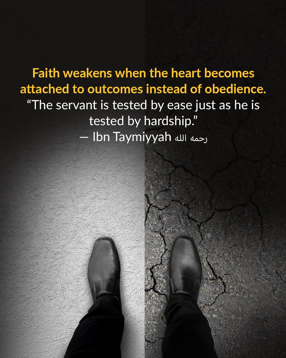 DrBilalPhilips's tweet photo. Islam teaches that faith is preserved through obedience in every circumstance. Ease requires gratitude and restraint, while hardship requires patience and trust. When a believer remains committed to Allah in both situations, faith stays balanced and sincere rather than reactive. https://t.co/4WlrEbqGfB