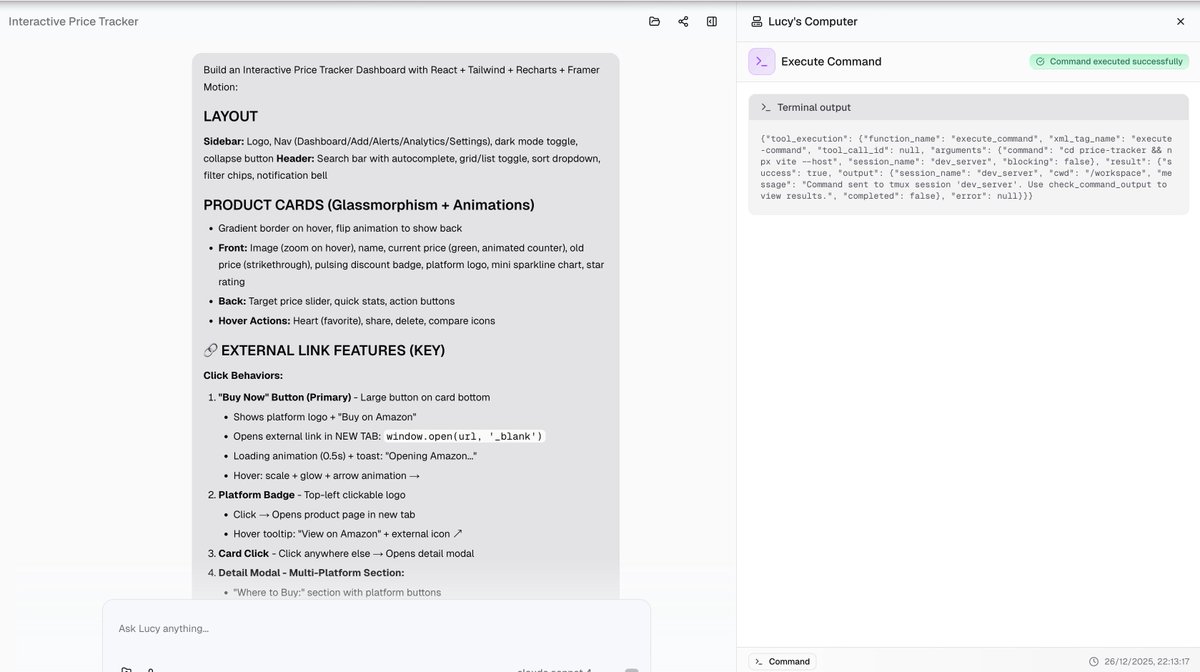 flalabobo's tweet photo. @nofA_ai @LucyOSAI @EdgenTech As an agentic OS, Lucy modularizes complex processes: you define strategies in natural language, and it automatically decomposes, optimizes, and runs them reliably, saving time and worry. https://t.co/AYHjXqZC9a