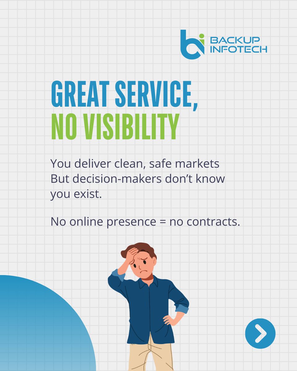 backupinfotech's tweet photo. You clean markets.

We build the system that brings contracts.
Simple. Smart. Scalable.

https://t.co/iSN8Cm2pqN

#TechSolutions #B2BGrowth #AutomationTools #CleanSystems #BackupInfoTech #SmartSystems #DigitalGrowth #BusinessAutomation #TechForBusiness #ContractManagement https://t.co/SLH07XNiqG
