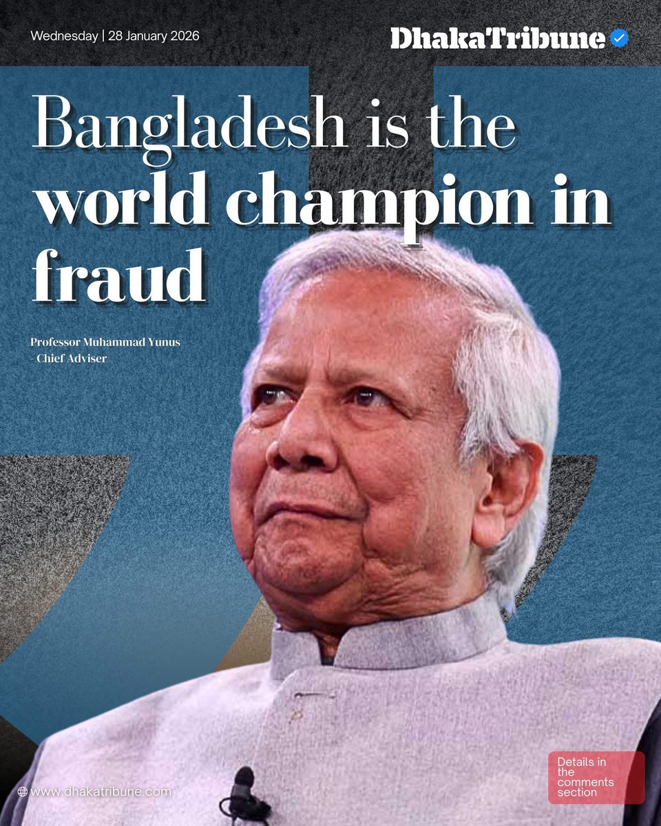 Yes, you are the symbol of fraud Mr. Yunus, you present yourself as a global moral authority, yet your model thrives on exploiting the trust of uneducated rural poor for profit. Turning tax grievances into personal gain is not social service—it’s institutionalized deception.
