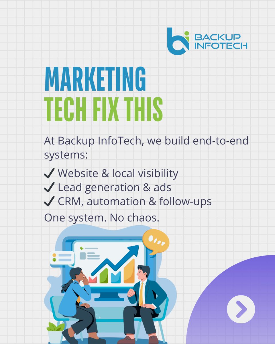 backupinfotech's tweet photo. You clean markets.

We build the system that brings contracts.
Simple. Smart. Scalable.

https://t.co/iSN8Cm2pqN

#TechSolutions #B2BGrowth #AutomationTools #CleanSystems #BackupInfoTech #SmartSystems #DigitalGrowth #BusinessAutomation #TechForBusiness #ContractManagement https://t.co/SLH07XNiqG