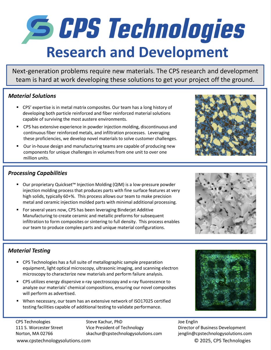 StockRocket1's tweet photo. $CPSH this is a 3 post segment of all the composite and metal matrix materials...including ALMAX.  Read all the info..they are the leader in producing these materials and the US Dept of Defense and Nuclear Energy has 6 working contracts along with big tech companies and more.  The reason sales are under $100M is they had a small facility and could never meet the demand and take on a lot of custom projects at once...Well thats all changing in the turn around year in 2025 with record sales and the decision to scale into much larger facility this quarter.  PART 1 See 4 Pics: