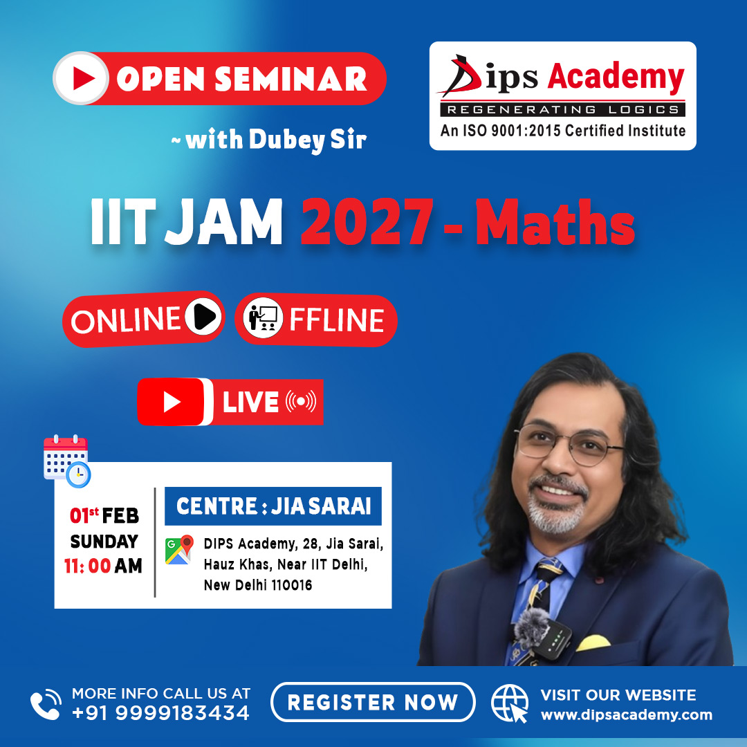 𝗢𝗽𝗲𝗻 𝗦𝗘𝗠𝗜𝗡𝗔𝗥 - 𝗧𝗮𝗿𝗴𝗲𝘁 𝗜𝗜𝗧 𝗝𝗔𝗠 𝗠𝗮𝘁𝗵𝘀 𝟮𝟬𝟮𝟳 𝘄𝗶𝘁𝗵 𝗗𝘂𝗯𝗲𝘆 𝗦𝗶𝗿

𝗥𝗲𝗴𝗶𝘀𝘁𝗲𝗿: forms.gle/tjW26hFpL9gBWE…

*
*
*
#seminar #iitjammathematics #iitjam #maths #Feb1BharatBand