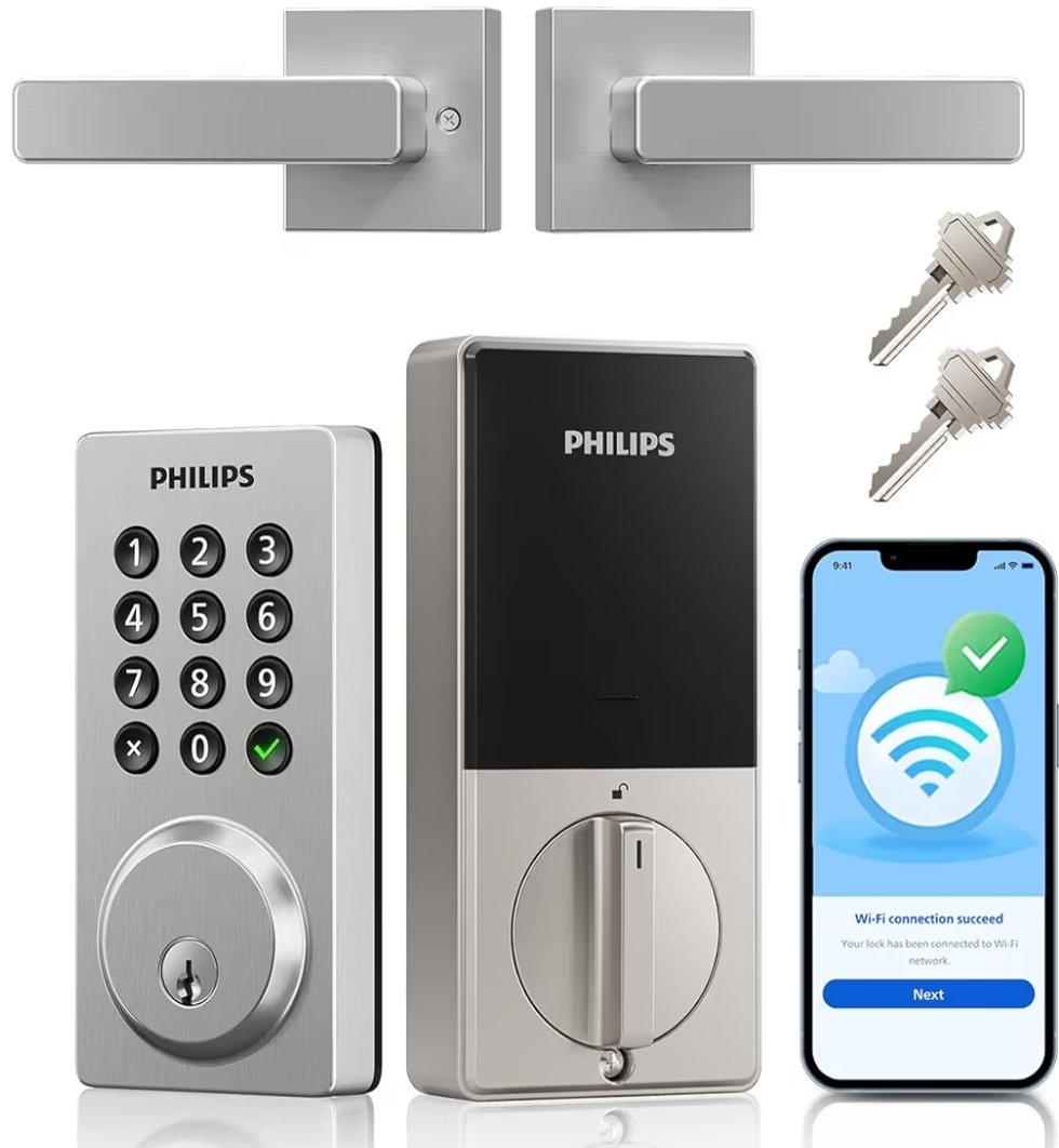 TheTrendy_Times's tweet image. WiFi Smart Door Lock with Handle, Built-in WiFi App Remote Control, Keyless Entry Door Locks for Front Door, Smart Deadbolt Auto Lock, Support Alexa &amp;amp; Google, IP54 Waterproof
#smartdoorlock #keylessentry #appcontrolled
#HomeImprovement #AmazonFinds
amzn.to/4tavHbU