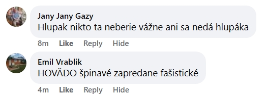 Nech je pokoj a bratská láska medzi nami! 
Reakcia tradičných konzervatívnych voličov Smeru na slušný a hlavne vecný príspevok. Smer a jeho koaliční partneri sa koncentrujú už len na nenávisť a chaos. Bohužiaľ, to môže byť dobrá zámienka na ozbrojený prevrat a odloženie