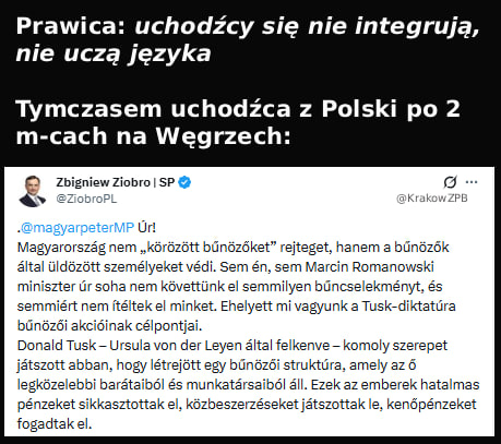 KrakowZPB's tweet photo. Na és most mi van, jobbosok?
#zbigniewziobro #uchodźcy #integracja #węgry #azyl https://t.co/Af3UOoDULG