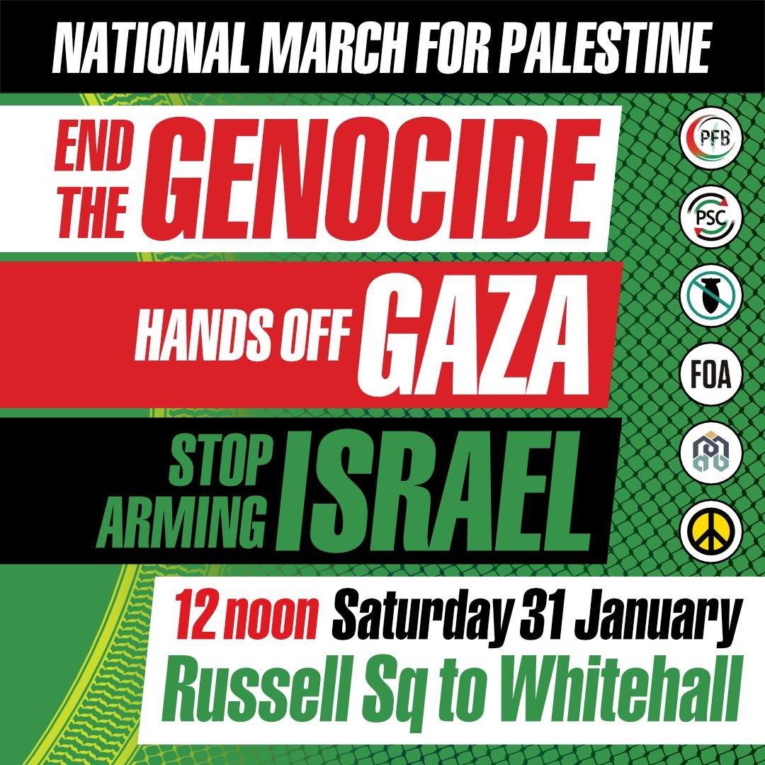 Genocide, occupation and apartheid never ended. 

Join us on Saturday to say loud and clear: it is up to the Palestinian people to determine their own future.