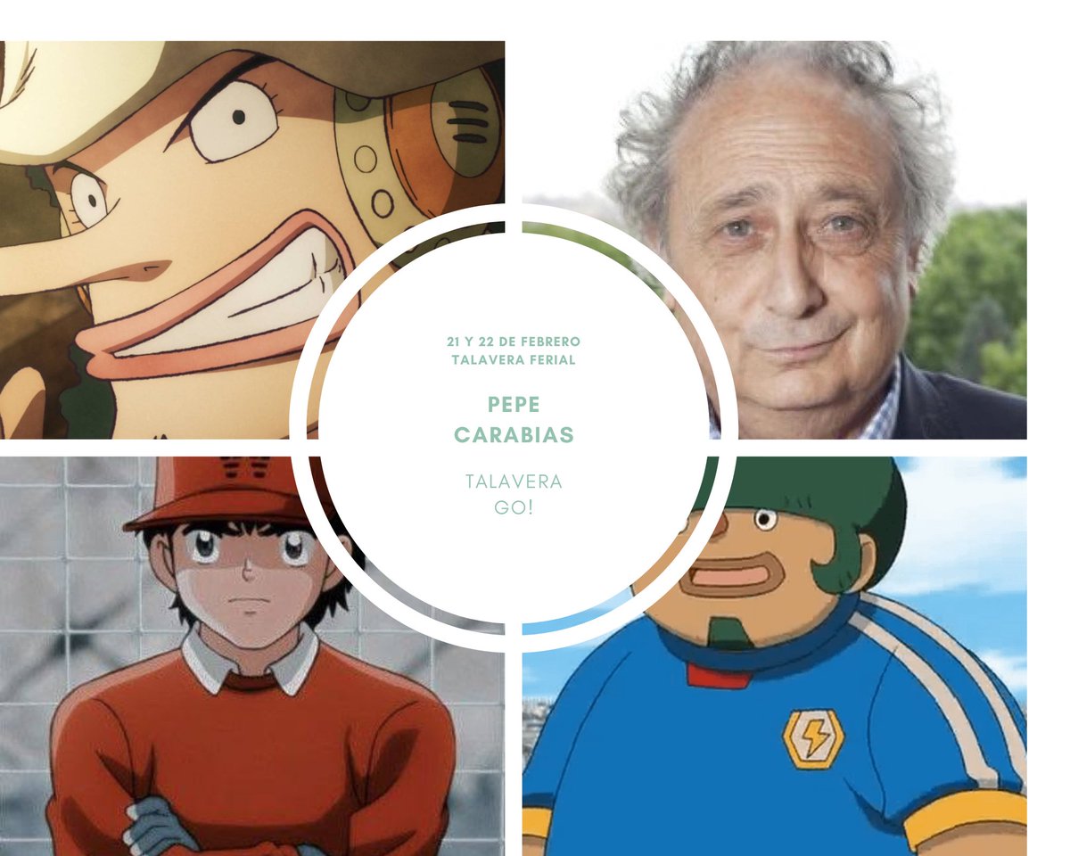 Y tenemos más invitados, y está vez toda una eminencia. Pepe Carabias, la voz clásica de Ussop en One Piece, Benji Price, Jack Wallside en Inazuma Eleven, Kinta Sakata en Dan Da Dan o Moomin en Los Moomin estará en #talaverago
