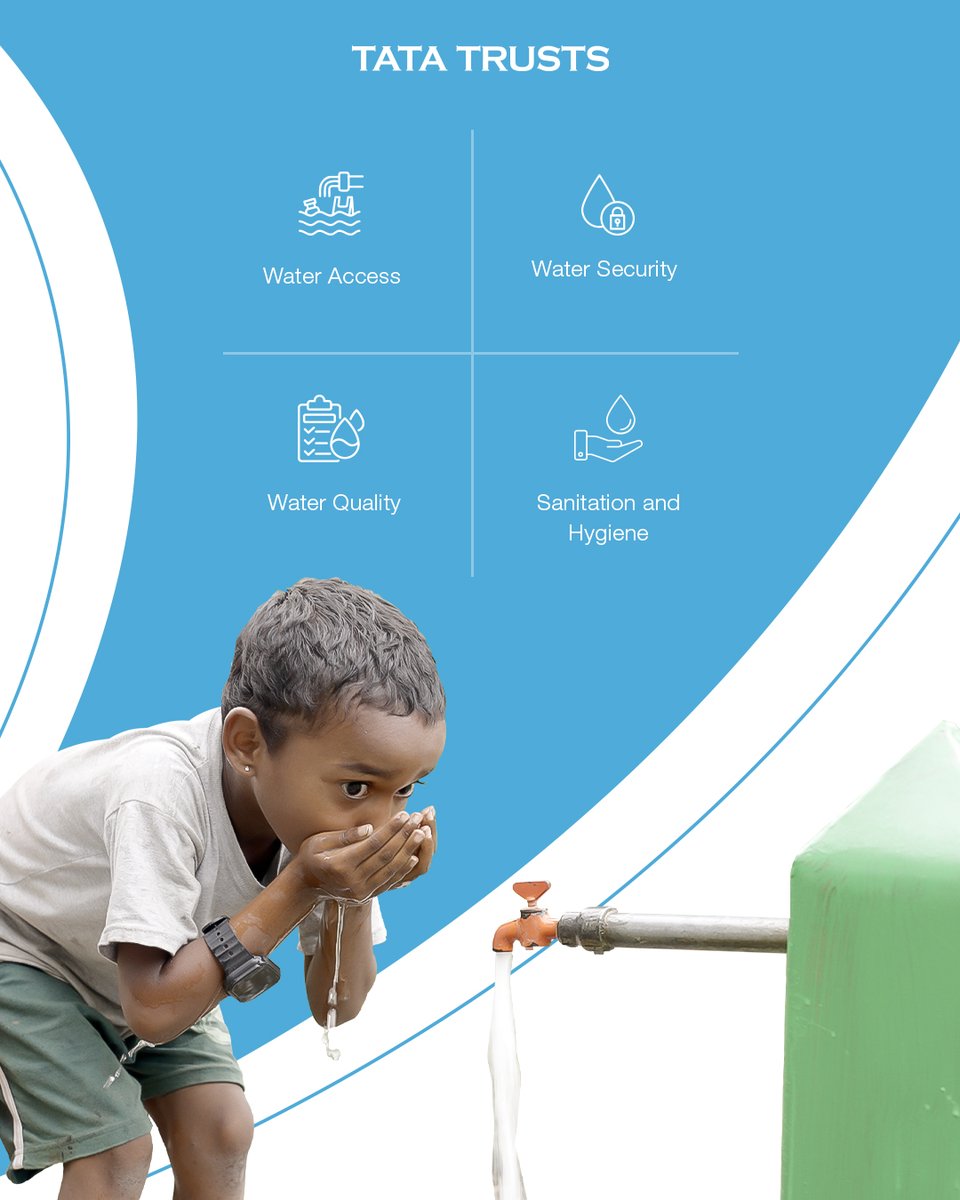 tatatrusts's tweet image. The Tata Trusts are improving access to safe water, sanitation and hygiene, to support healthier and resilient communities.

Read more about our WaSH initiatives: tatatrusts.org/Upload/PDF/tat…

#InServiceOfTheNation #AnnualReport #WaSH #Water #OneWaterOneCommunity #WaterConservation