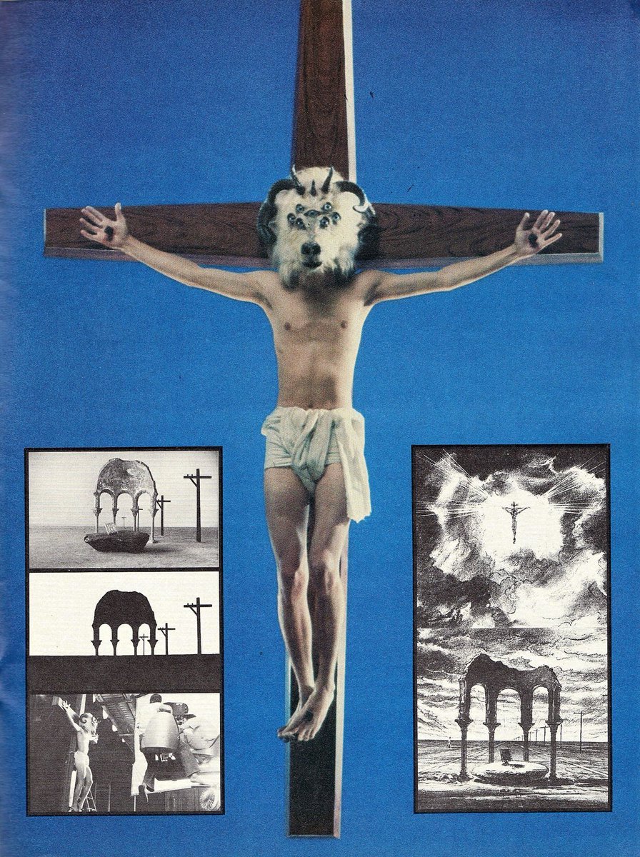 Hallucination sequence from Altered States (1980), Warner Bros. Pictures. The seven-eyed ram crucifixion, inspired by the Book of Revelation. Dir. Ken Russell.

Directed by Ken Russell in 1980, Altered States is a cult film that blends science fiction and psychological horror.