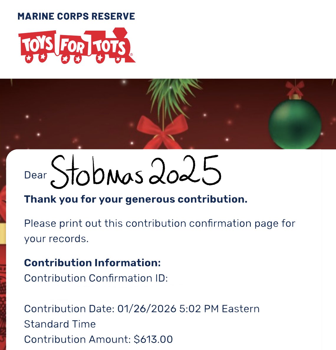 The donation for #12DaysofStobmas has been sent, so that's officially a wrap on the event! Thank you so much to everyone who contributed, it was for a wonderful cause, and we're endlessly grateful! See you all next Stobmas! ❤🎄❄🎅🎁☃️💜