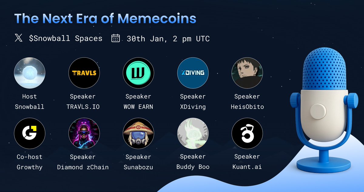 The next memecoin cycle won’t be louder, just smarter!

We’re talking what survives, what collapses, and why mechanism is the new meta.

🎙️ <a href="/XDIVING_Ocean/">XDiving</a>, <a href="/WOWEARNENG/">WOW EARN</a>, <a href="/Kuant_exchange/">Kuant.ai</a> + 5 more!

🗓️ 30th Jan, 2 pm UTC
