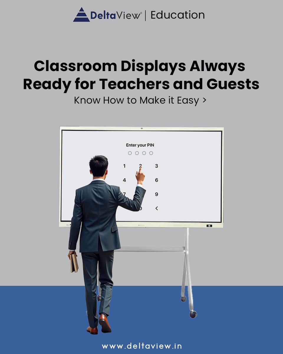 DeltaViewTech's tweet photo. 𝐅𝐨𝐜𝐮𝐬 𝐨𝐧 𝐭𝐞𝐚𝐜𝐡𝐢𝐧𝐠, 𝐧𝐨𝐭 𝐦𝐚𝐧𝐚𝐠𝐢𝐧𝐠 𝐚𝐜𝐜𝐨𝐮𝐧𝐭𝐬, DeltaView smart boards keep teacher's files secure and guest access easy.

𝐑𝐞𝐚𝐝 𝐌𝐨𝐫𝐞: https://t.co/aaPPE3UJPm
𝐓𝐨𝐥𝐥-𝐅𝐫𝐞𝐞: 1800-571-7167

#DeltaViewLearn #EdTech #DigitalLearning https://t.co/12ps6gCIEg