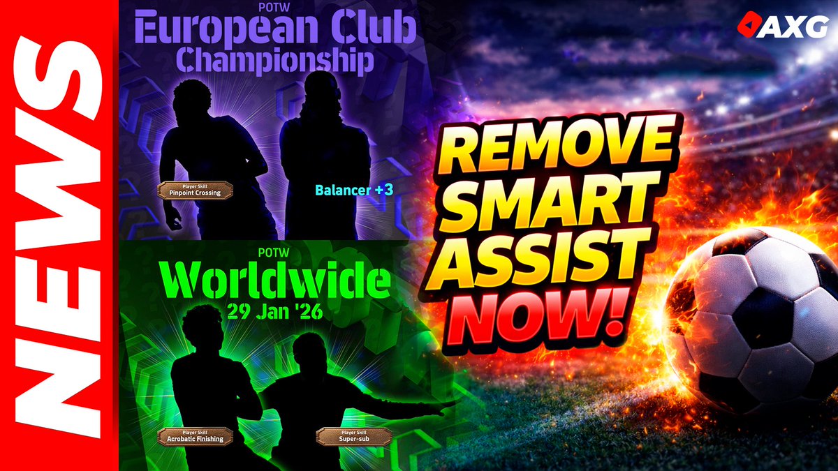 🚨 ÚLTIMA HORA 🚨¡Filtrados POTW de eFootball! 🔥 ¿Quiénes son? ✅ SMART ASSIST se está DESCONTROLANDO ❌
youtu.be/YaUlXu0A820

#eFootball #eFootball2026 #eFootballMobile #AXG #イーフト