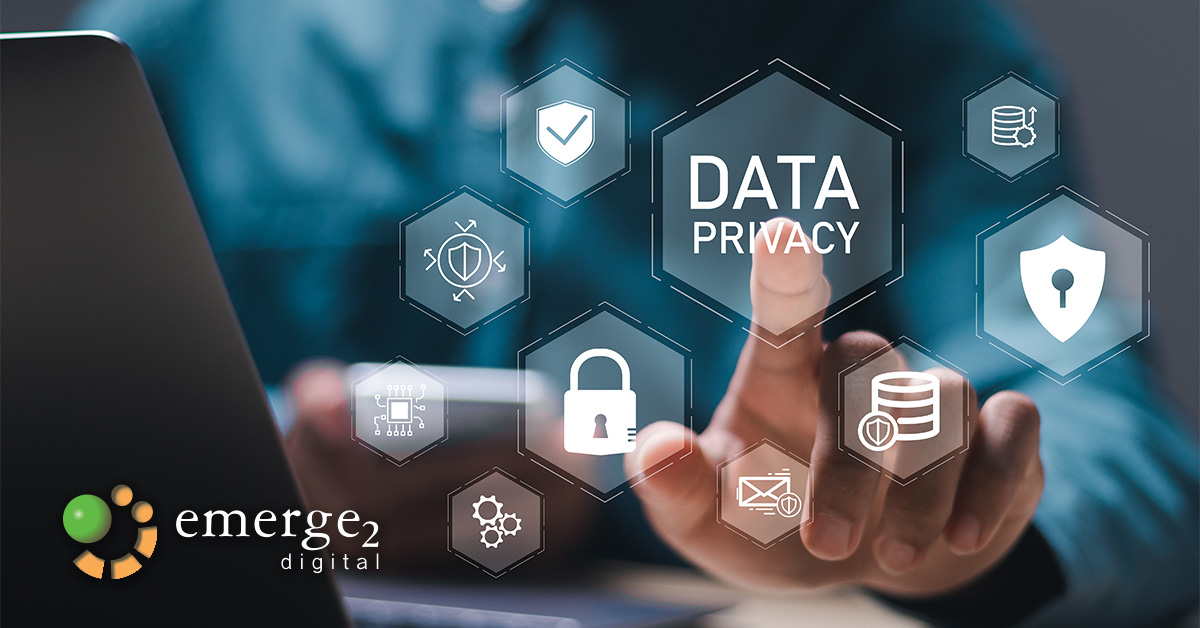 Emerge2's tweet photo. Protect your business &amp; customers in 2026!🔒Strong, unique passwords + MFA🔒Train staff on safe practices🔒Never share passwords or account info🔒Need support? Our team’s been keeping businesses protected since 2000. #DataPrivacyDay https://t.co/u9luRVsx05