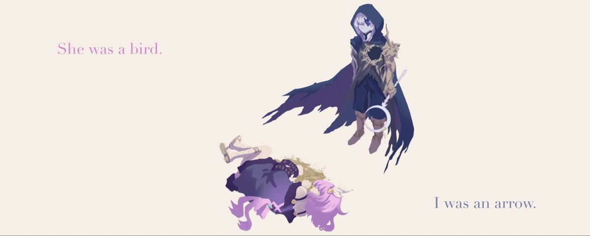 wshng194326's tweet image. #Phainon #白厄 #Cyrene #昔漣 
She was a bird, I was an arrow.
He is a bird, I am an arrow.
The bird will become an arrow.