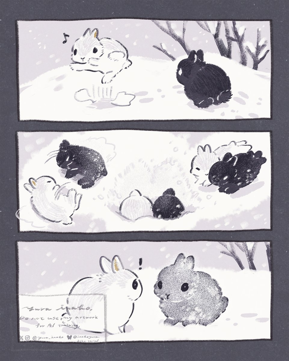 白うさぎが二匹