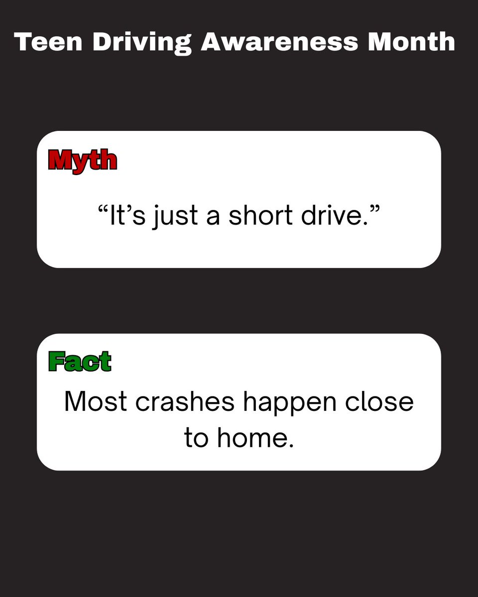 KeystoneYork's tweet image. For Teen Driving Awareness Month, we are breaking down the truth about impaired driving. Check out each slide to learn how common myths put teens at risk - and why choosing to drive sober matters. 

#TeenDrivingAwarenessMonth #KeystoneYork #DriveSober