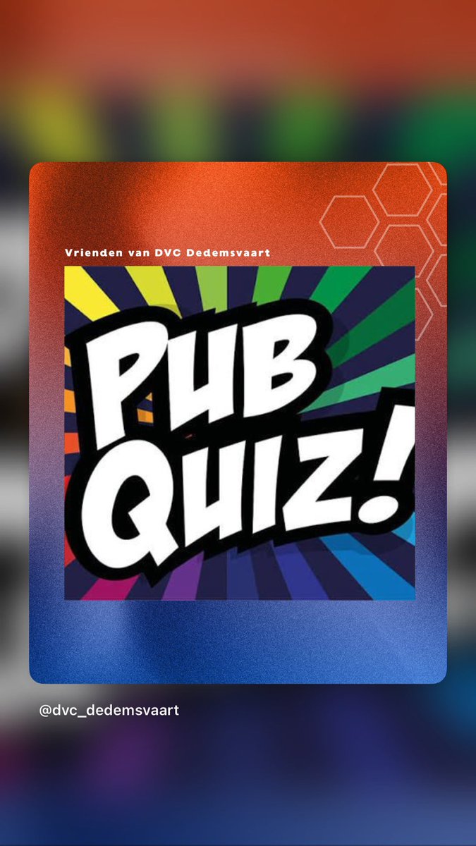 DVC_Dedemsvaart's tweet photo. 📝NIEUWS | Vrijdag 20 februari 2026 Bijeenkomst “Vrienden van DVC” met pubquiz! Geef je op! 

Lees verder ➡️ https://t.co/7zxZCg7qB4

#hupeéntwee #DVC #3Ooost https://t.co/kMj7EZIb4v
