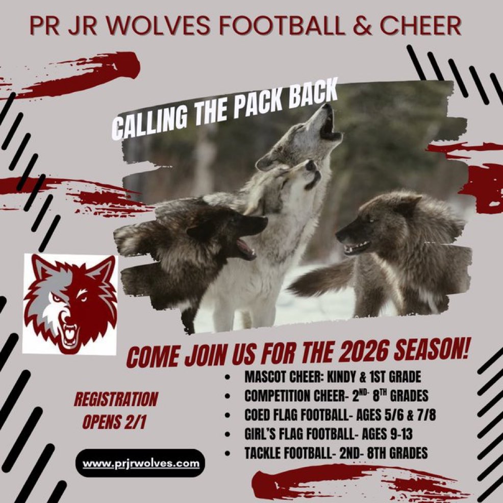 JR Wolves Football and Cheer tweet media