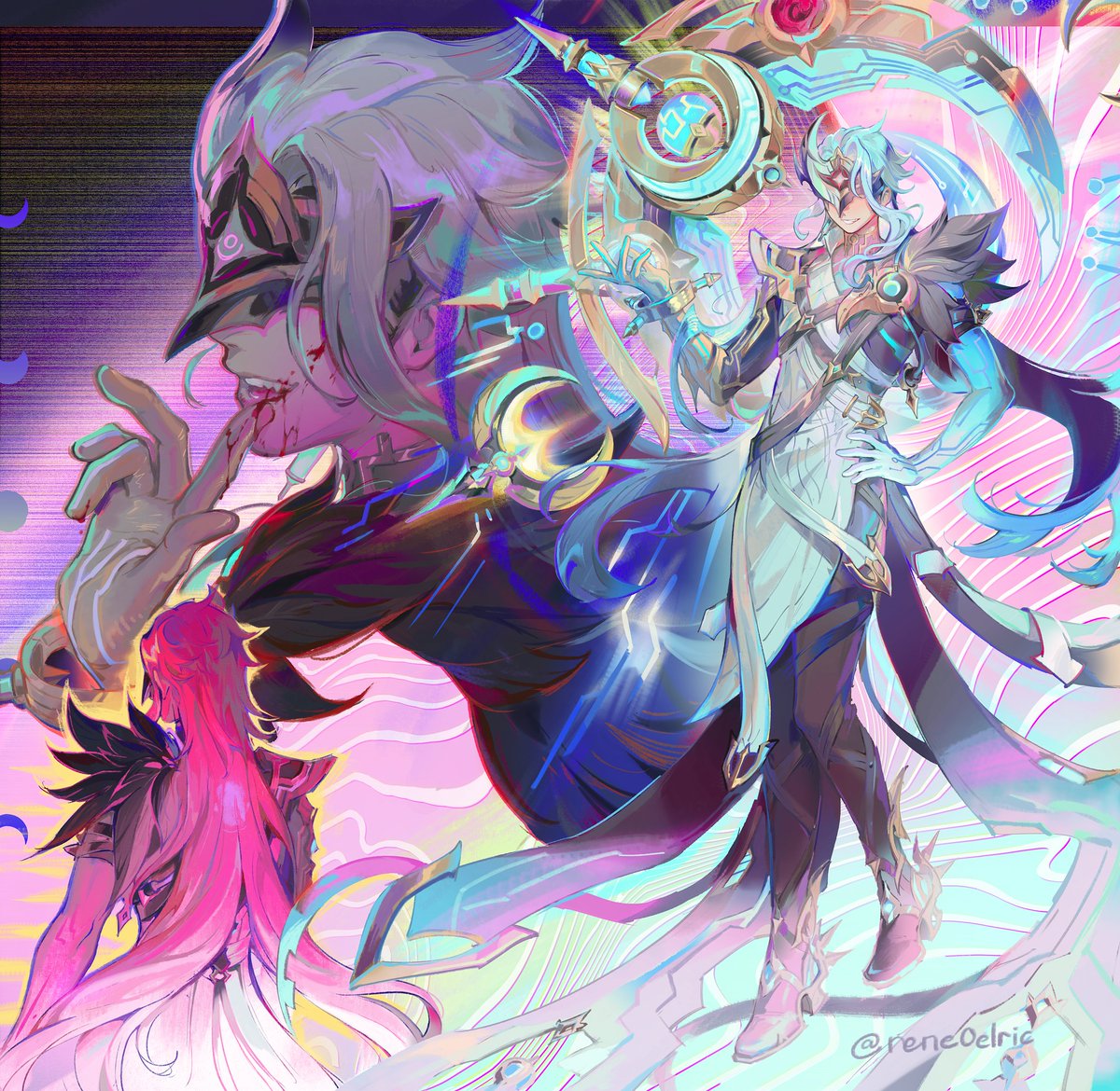 rene0elric's tweet image. The moon is b̸͔͆é̵̖̖̉̂a̸̯͐̀ǘ̸͔̣̰͌̕t̴̝͙͙̹̿͑͠i̴̻̜̿̓̈́f̶̦̱̖͌͑̊̈́u̷̺̤̹͒̔l̴͍̒͠ tonight
#dottore