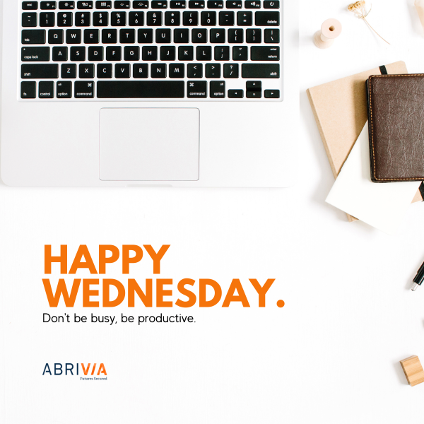Happy Wednesday! ✨ Don’t just be busy - be productive. Focus on what moves the needle and make room for what truly matters. How are you making your Wednesday count?

#WednesdayMotivation #Productivity #WorkSmarter #TeamAbrivia
