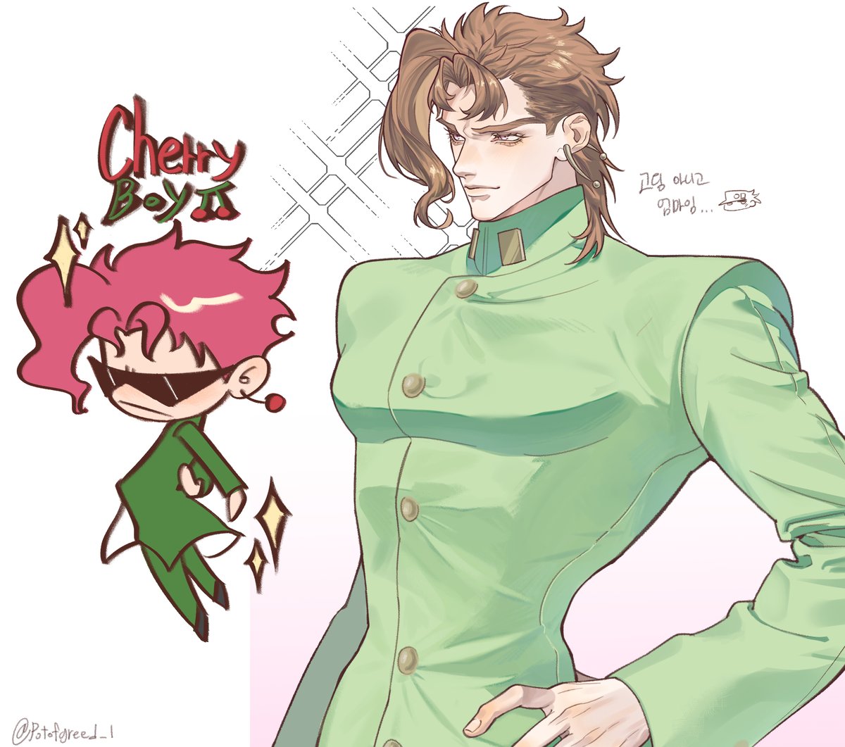 미스 체리 커피 부탁해요~
저짜식은 꼭~
#jjbafanart #JJBA