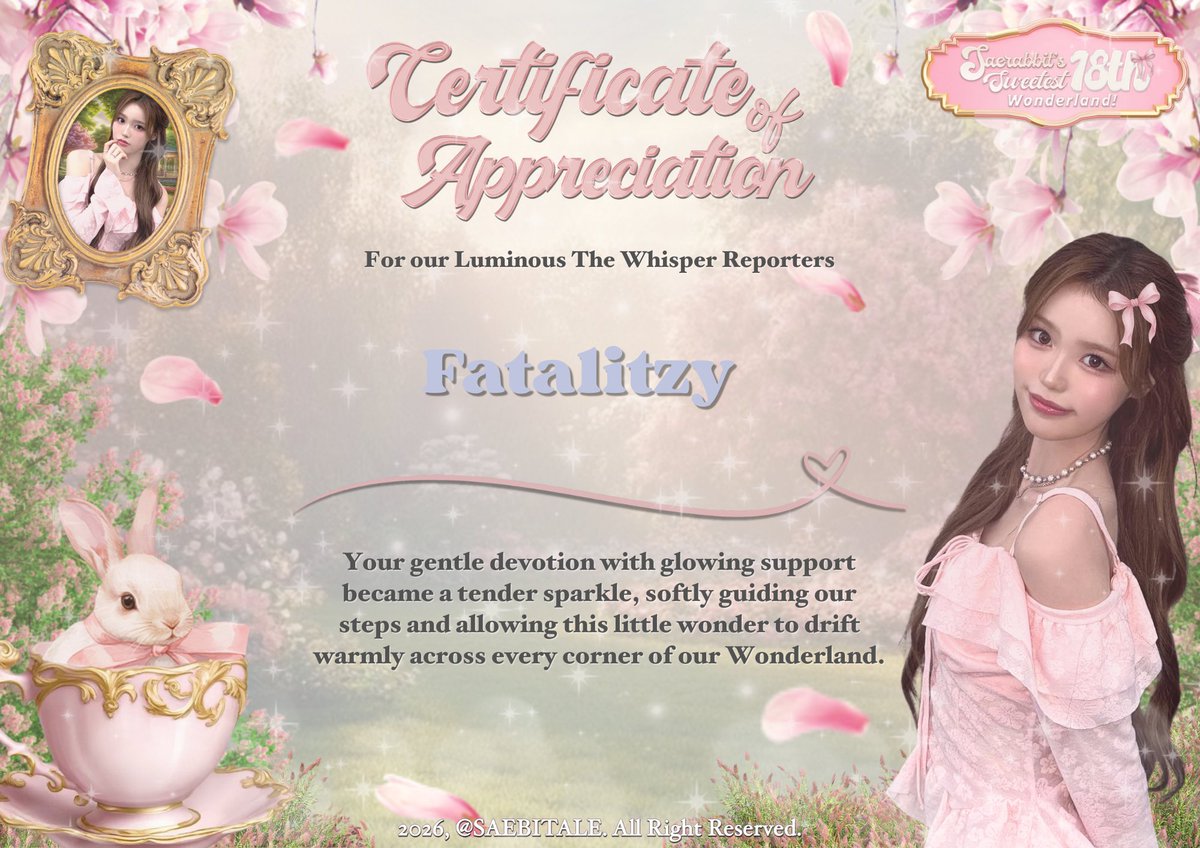 Thanks so much for having Fatalitzy on board. Can’t wait to team up again soon, <a href="/SAEBITALE/">🐰.. HoppityLane_18 #♡ Sweet 𝗦𝗮𝗲𝗿𝗮𝗯𝗯𝗶𝘁!</a> 🐇