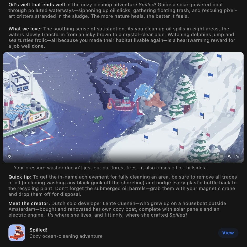 my indie game Spilled! is on the front page of the App Store 🤯