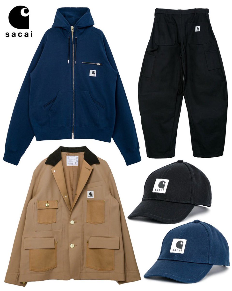 sacai x Carhartt WIP 2026年春夏コラボコレクションが国内2月6日（金