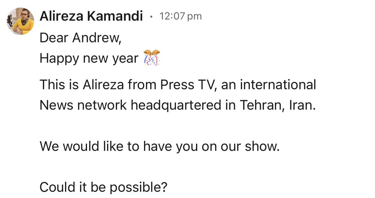 Mr_Andrew_Fox's tweet image. Absolutely not. Free Iran.