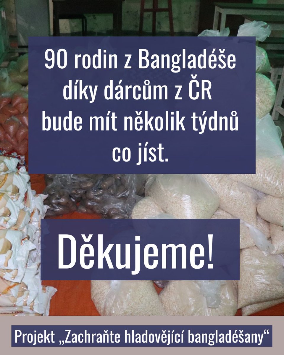 NadaceNMP's tweet photo. Projekt „Zachraňte hladovějící Bangladéšany“ poskytuje nejchudším okamžitou potravinovou pomoc. Vrací důstojnost a uvolňuje  jejich mysl na další důležité věci, než jen přežití ze dne na den.  Čeští dárci jsou již řadu let důležitou součástí této služby.
https://t.co/ueJBrcTfD7 https://t.co/CIZKK4StMv