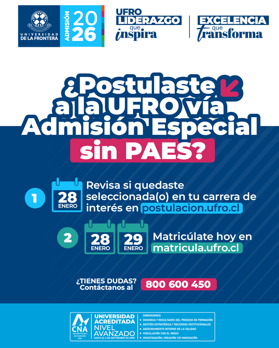Admisión UFRO tweet media