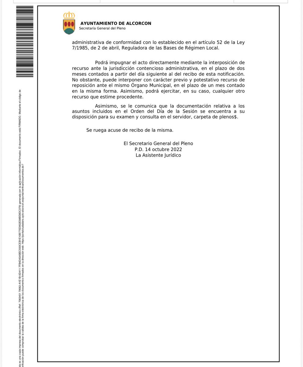 🔴Esta tarde a las 17.00 h en el CC Los Pinos, Pleno de Enero en #Alcorcón. 
Puedes ver la acción de Gobierno y a <a href="/CandeTesta/">Candelaria Testa</a> <a href="/magonzalezgar/">Miguel Angel/♥🏳️‍🌈</a> <a href="/raquel_peral/">Raquel Peral Rodero</a> <a href="/soloce69/">Sonia López Cedena</a> <a href="/raultose/">Raúl Toledano</a> <a href="/cmartinrubio/">Carmen Martín</a> <a href="/mpretamosa/">Miguel Ángel Palacios Retamosa</a> <a href="/PJimenezFlores/">Pili Jimenez Flores</a> en el canal de @youtube y RRSS del <a href="/AytoAlcorcon/">Ayuntamiento de Alcorcón</a>