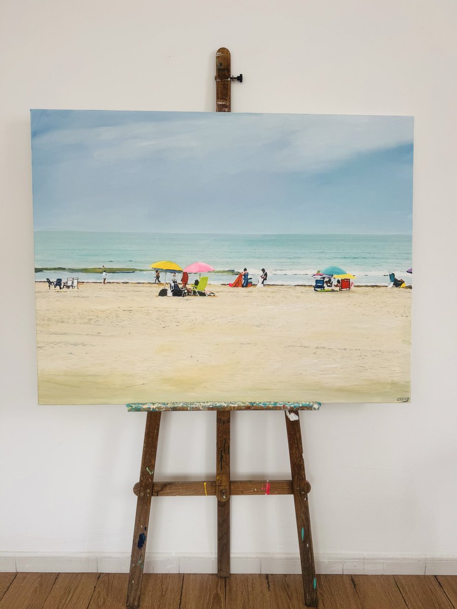 Últimamente el algoritmo no me quiere nada, y yo, encima, me da por enseñaros a finales de un mes de enero caótico un cuadro recién terminado que me parece precioso y con un halo, con una luz y con una sencillez que me gusta mucho, al algoritmo, no lo sé.